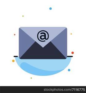 Email, Inbox, Mail Abstract Flat Color Icon Template