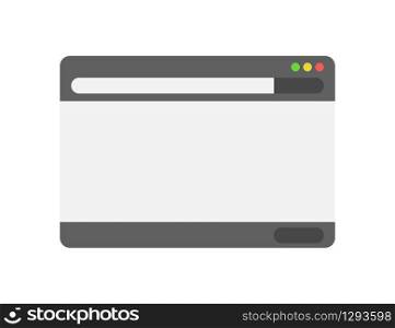 Email interface. White box mockup. Template vector illustration in flat style.. Email interface. White box mockup. Template vector illustration in flat