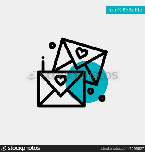 Email, Love, Glasses, Wedding turquoise highlight circle point Vector icon
