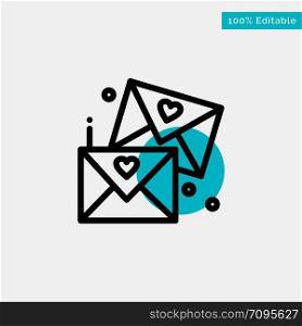 Email, Love, Glasses, Wedding turquoise highlight circle point Vector icon