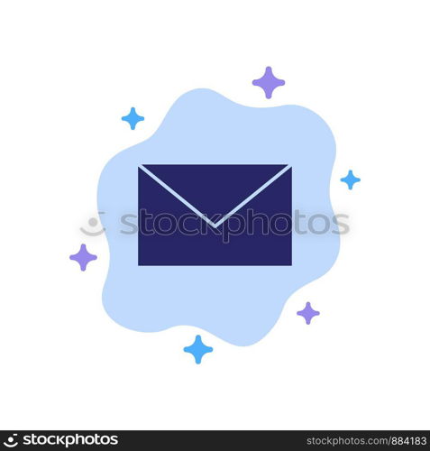 Email, Mail, Message Blue Icon on Abstract Cloud Background