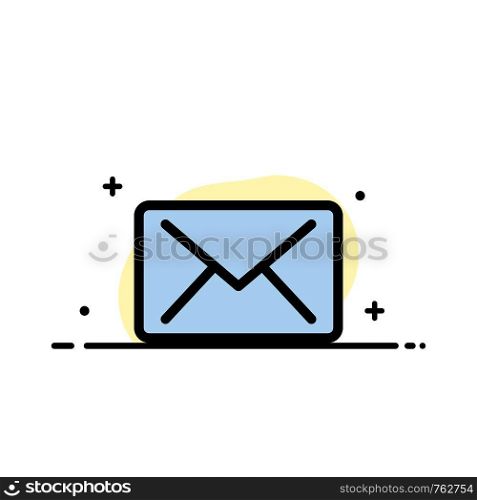 Email, Mail, Message Business Flat Line Filled Icon Vector Banner Template
