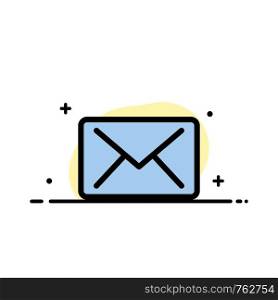 Email, Mail, Message Business Flat Line Filled Icon Vector Banner Template