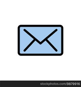 Email, Mail, Message  Flat Color Icon. Vector icon banner Template