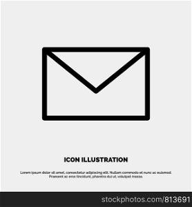Email, Mail, Message Line Icon Vector