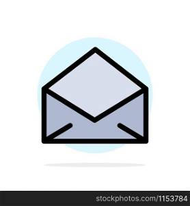 Email, Mail, Message, Open Abstract Circle Background Flat color Icon