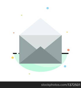 Email, Mail, Message, Open Abstract Flat Color Icon Template