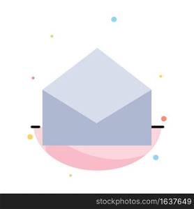 Email, Mail, Message, Open Abstract Flat Color Icon Template