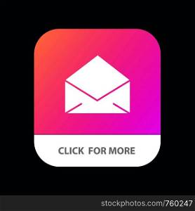 Email, Mail, Message, Open Mobile App Button. Android and IOS Glyph Version