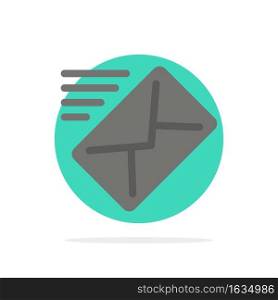 Email, Mail, Message, Sent Abstract Circle Background Flat color Icon