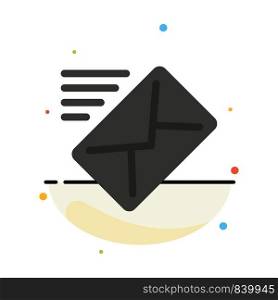 Email, Mail, Message, Sent Abstract Flat Color Icon Template