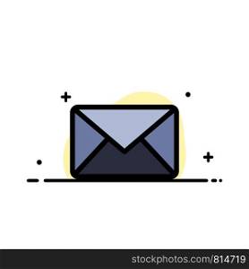 Email, Mail, Message, Sms Business Flat Line Filled Icon Vector Banner Template