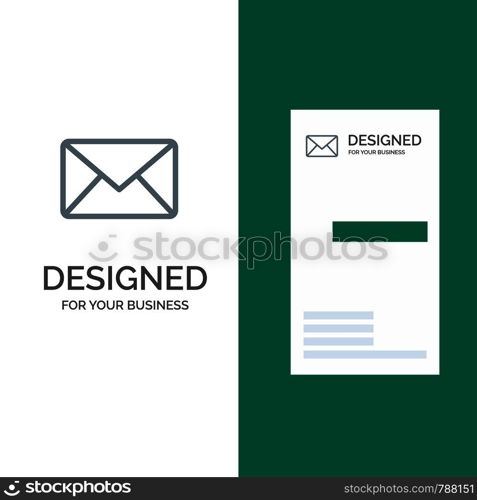 Email, Mail, Message, Sms Grey Logo Design and Business Card Template