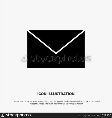 Email, Mail, Message solid Glyph Icon vector