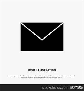 Email, Mail, Message solid Glyph Icon vector