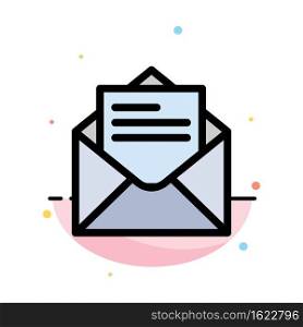 Email, Mail, Message, Text Abstract Flat Color Icon Template