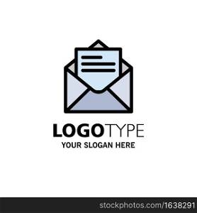 Email, Mail, Message, Text Business Logo Template. Flat Color