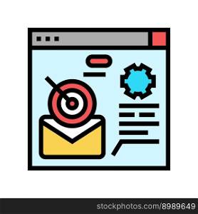 email marketing c&aign management color icon vector. email marketing c&aign management sign. isolated symbol illustration. email marketing c&aign management color icon vector illustration