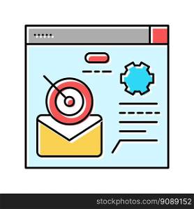 email marketing c&aign management color icon vector. email marketing c&aign management sign. isolated symbol illustration. email marketing c&aign management color icon vector illustration