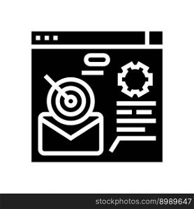 email marketing c&aign management glyph icon vector. email marketing c&aign management sign. isolated symbol illustration. email marketing c&aign management glyph icon vector illustration