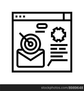email marketing campaign management line icon vector. email marketing campaign management sign. isolated contour symbol black illustration. email marketing campaign management line icon vector illustration