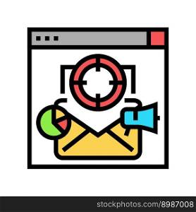 email marketing color icon vector. email marketing sign. isolated symbol illustration. email marketing color icon vector illustration