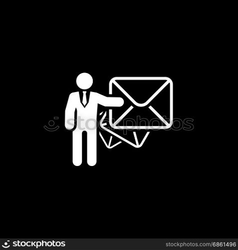 Email Marketing Icon. Flat Design.. Email Marketing Icon. Flat Design. Business Concept Isolated Illustration