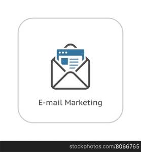 Email Marketing Icon. Flat Design.. Email Marketing Icon. Flat Design Isolated Illustration. App Symbol or UI element. Envelope with message.