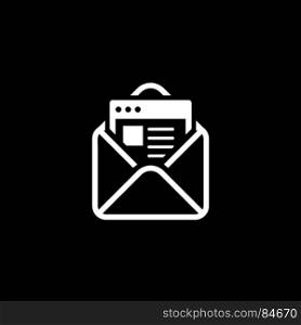Email Marketing Icon. Flat Design.. Email Marketing Icon. Flat Design Isolated Illustration. App Symbol or UI element. Envelope with message.