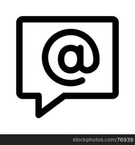 email message, icon on isolated background