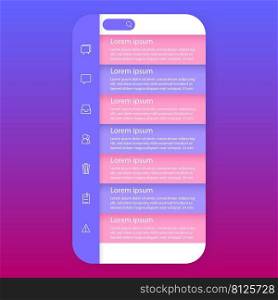 email mobile app user interface template card