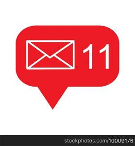 Email notification icon. Social media vector. Symbols on computers and mobile phones.