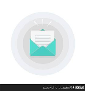 Email open flat icon illustration