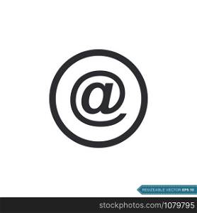 Email Sign, UI / UX Icon Vector Symbol Illustration Design