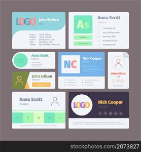 Email signature. Web ui template for emailing modern professional web garish vector set. Web ui, interface corporate web banner illustration. Email signature. Web ui template for emailing modern professional web garish vector set