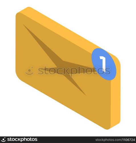 Email status delivery icon. Isometric of email status delivery vector icon for web design isolated on white background. Email status delivery icon, isometric style