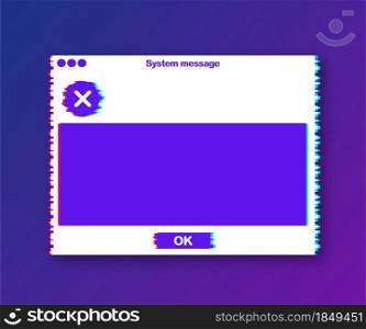 Email template. Blank e-mail browser window. Glitch icon. Mail message web page vector frame. Vector illustration. Email template. Blank e-mail browser window. Glitch icon. Mail message web page vector frame. Vector illustration.