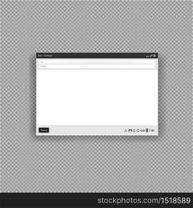 Email windows interface template for mail message. The artistic design is an empty layout pattern. Vector on isolated background. Eps 10. Email windows interface template for mail message. The artistic design is an empty layout pattern. Vector on isolated background. Eps 10.