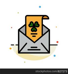 Emails, Envelope, Greeting, Invitation Abstract Flat Color Icon Template