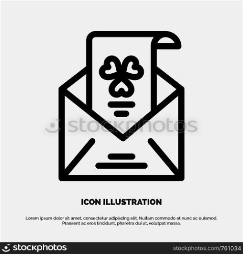 Emails, Envelope, Greeting, Invitation Line Icon Vector