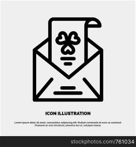 Emails, Envelope, Greeting, Invitation Line Icon Vector