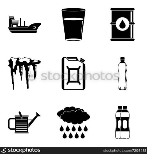 Embankment icons set. Simple set of 9 embankment vector icons for web isolated on white background. Embankment icons set, simple style