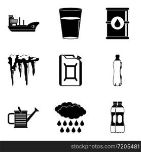 Embankment icons set. Simple set of 9 embankment vector icons for web isolated on white background. Embankment icons set, simple style
