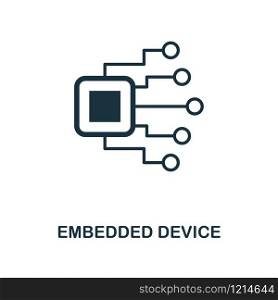 Embedded Device icon. Monochrome style design from machine learning collection. UX and UI. Pixel perfect embedded device icon. For web design, apps, software, printing usage.. Embedded Device icon. Monochrome style design from machine learning icon collection. UI and UX. Pixel perfect embedded device icon. For web design, apps, software, print usage.