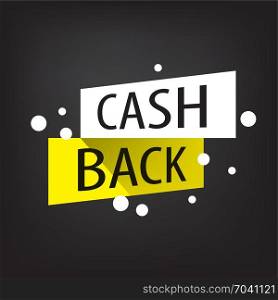emblem cash back. Isolated sticker, labels, emblem Cash Back. Template vector illustration
