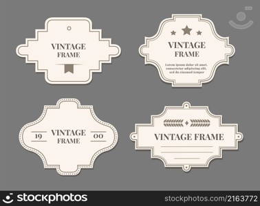 Emblem stickers luxury curly for messages collection. Vector emblem sticker sign label, element for certificate design illustration. Emblem stickers luxury curly for messages collection