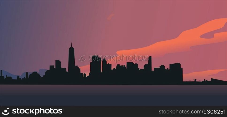 Embracing the Mystical Dawn: Cityscape in the Veil of Pre-Sunrise Darkness