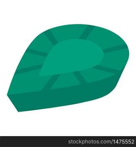Emerald gem icon. Isometric of emerald gem vector icon for web design isolated on white background. Emerald gem icon, isometric style