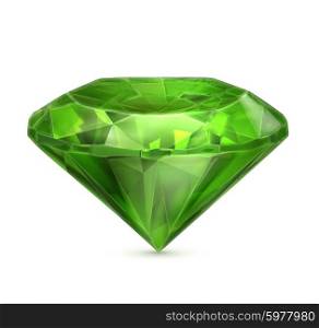 Emerald green vector icon