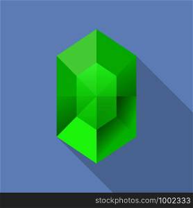 Emerald icon. Flat illustration of emerald vector icon for web design. Emerald icon, flat style